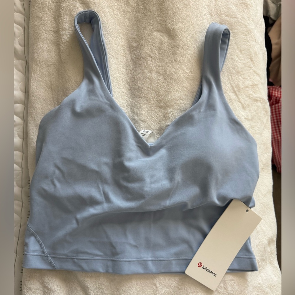 lululemon blue linen align tank size 8